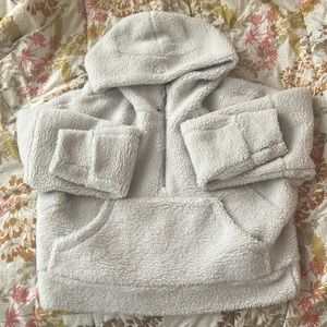 Lululemon Sherpa Scuba Half Zip Hoodie Bone M/L